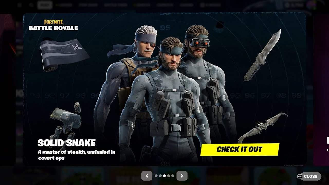 Solid Snake no Fortnite: Descubra o segredo para adquirir suas incríveis skins e se destacar no Battle Royale!